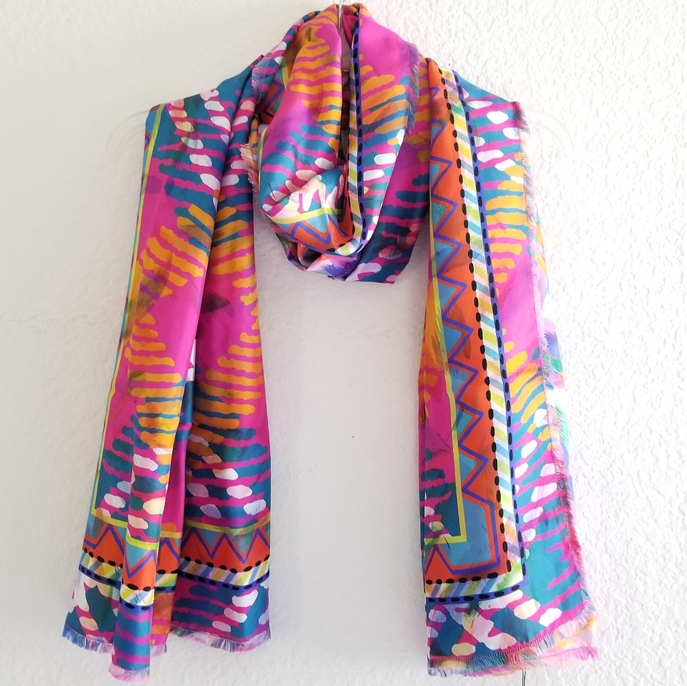Franco Ferrari Silk Scarf Multicolor - Picture 3 of 8